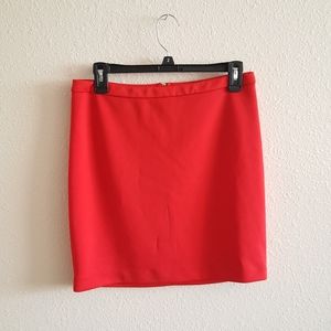 Red Business Pencil Skirt